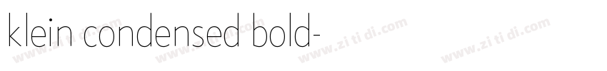 klein condensed bold字体转换